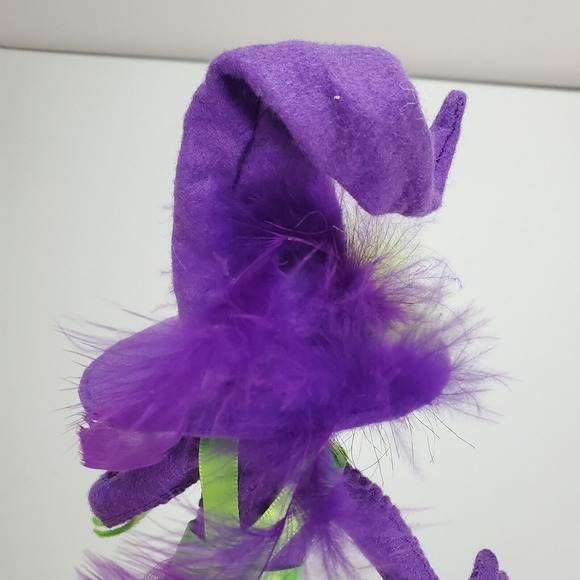Annalee 2009 Purple Witch Elf Doll 9in Halloween Poseable Felt Decor Figure - Picture 7 of 11